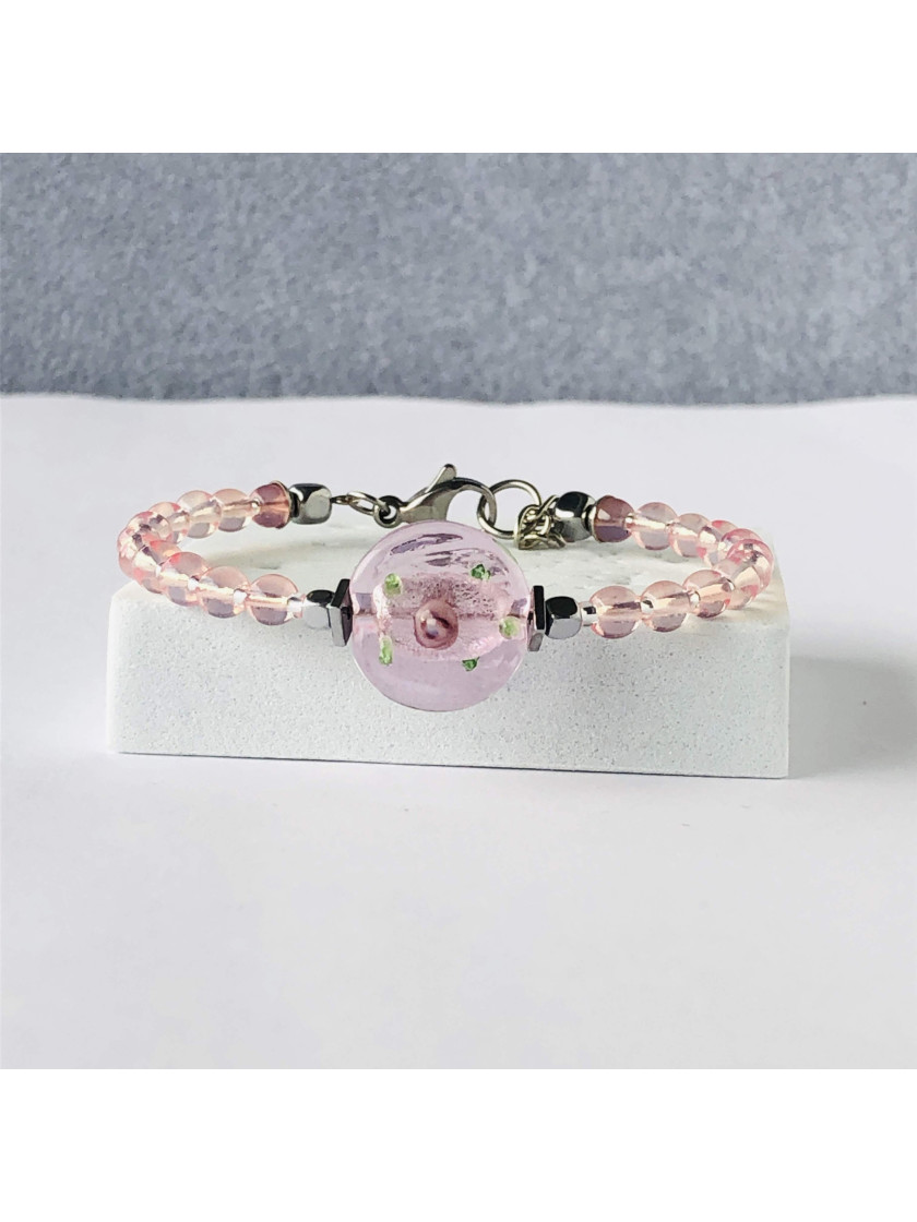 Bright pink bracelet