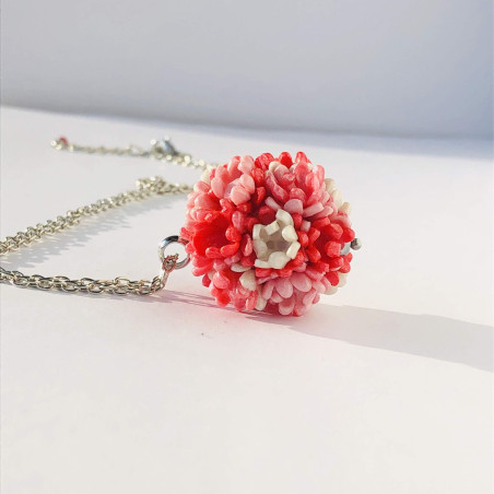 A necklace of small flowers