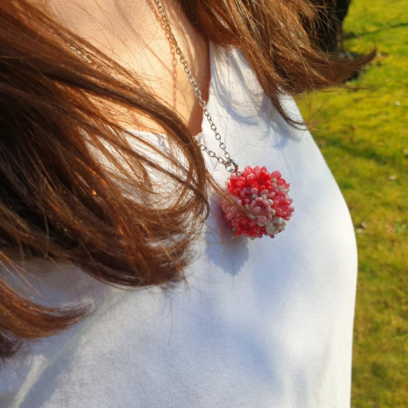A necklace of small flowers