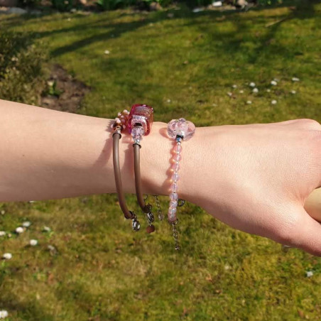 Bright pink bracelet