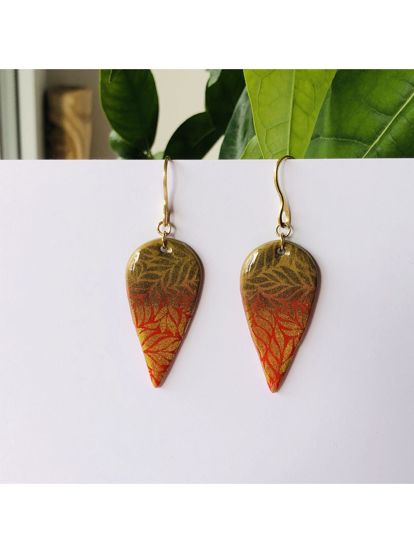 Printed earrings