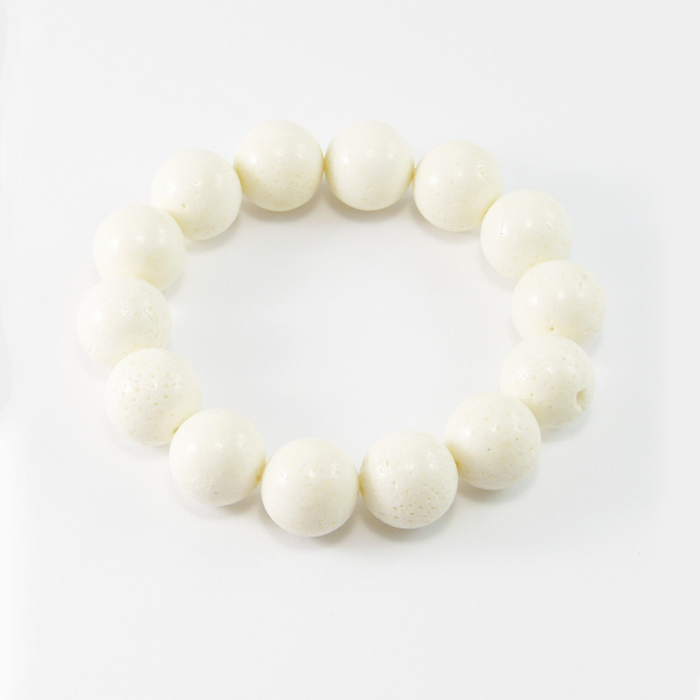 Tiffany & Co. 18K Gold & White Coral Bracelet