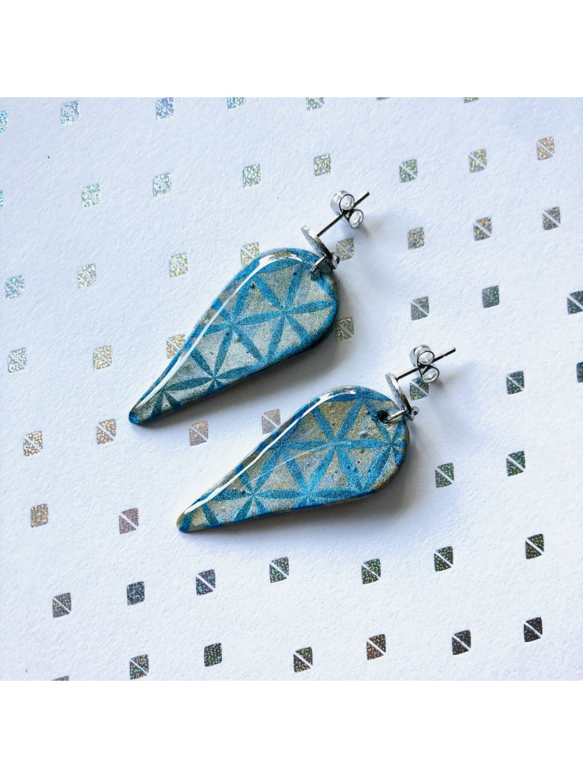 Printed earrings