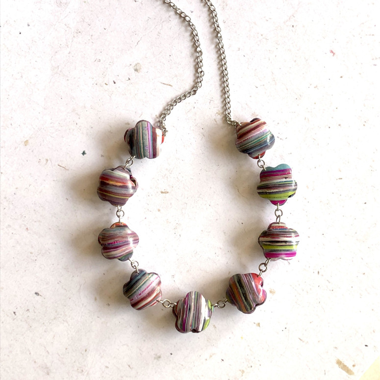 Polymer clay necklace