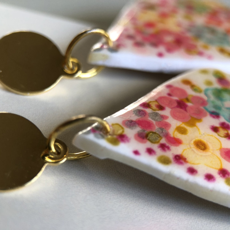 Hand decorated earrings