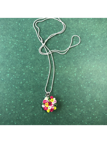 Handmade necklace with small flowers