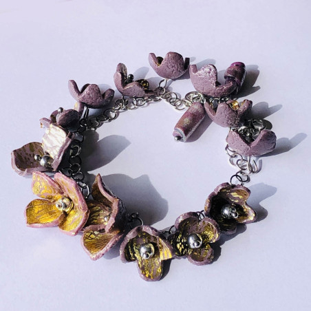 Colorful polymer clay bracelet
