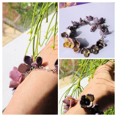Colorful polymer clay bracelet