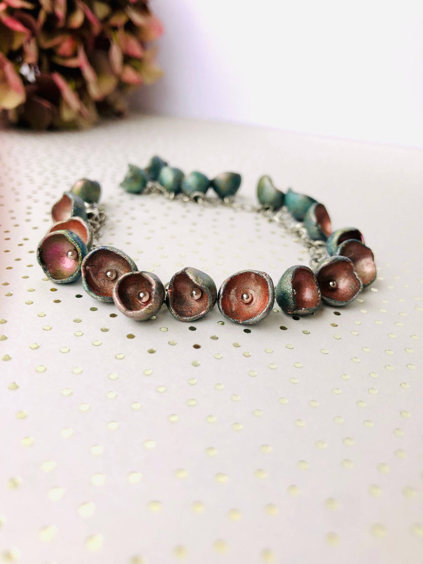 Colorful polymer clay bracelet