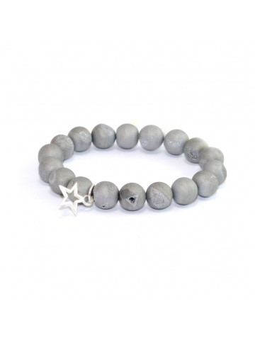 Agate bracelet with silver star
