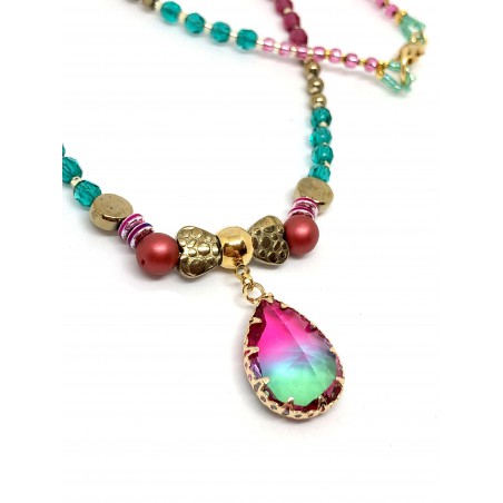Necklace made of glass seed beads