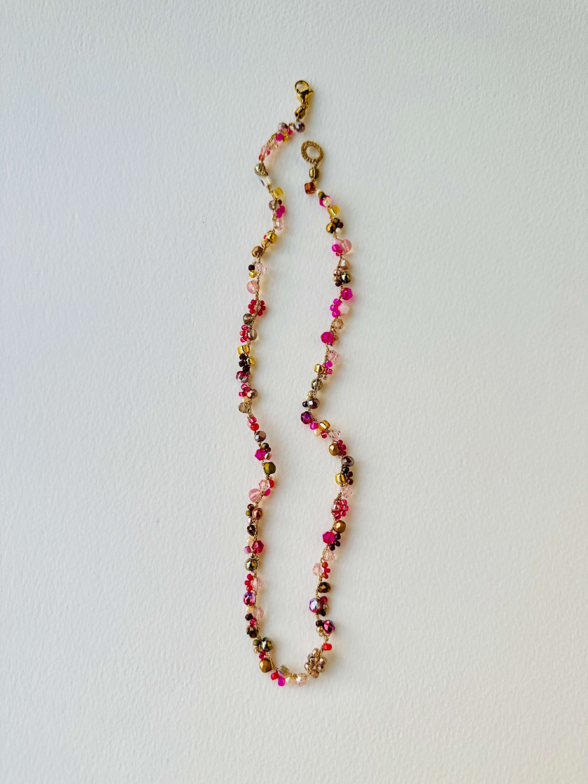 Glass and cristal necklace
