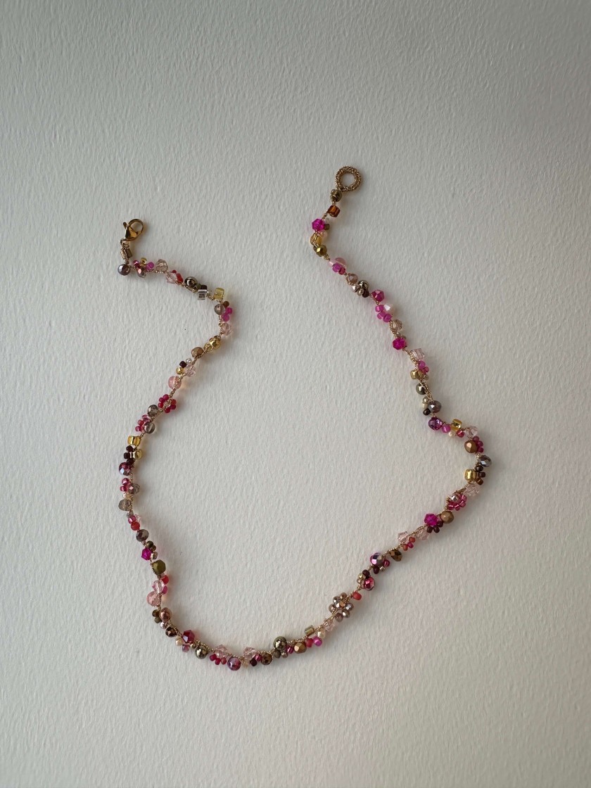 Glass and cristal necklace
