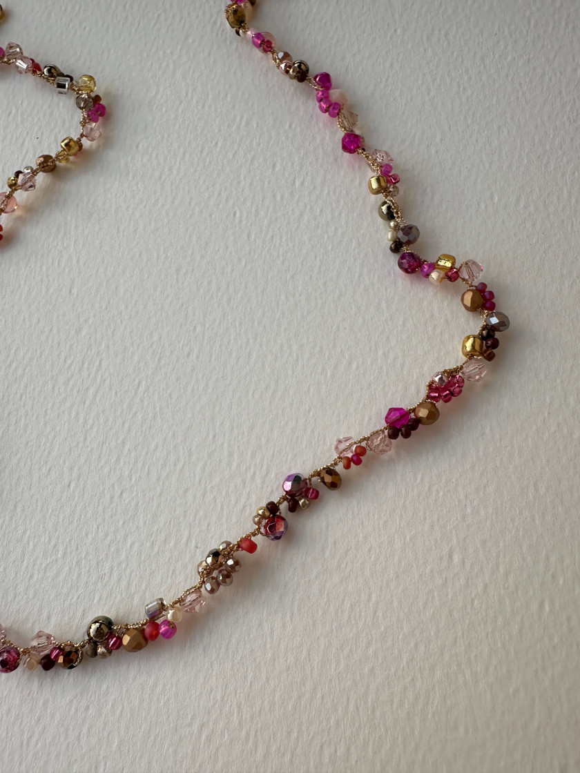 Glass and cristal necklace