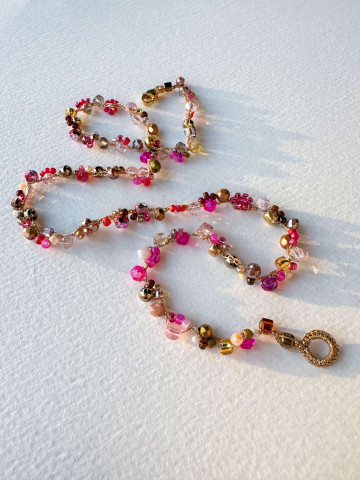 Glass and cristal necklace 2
