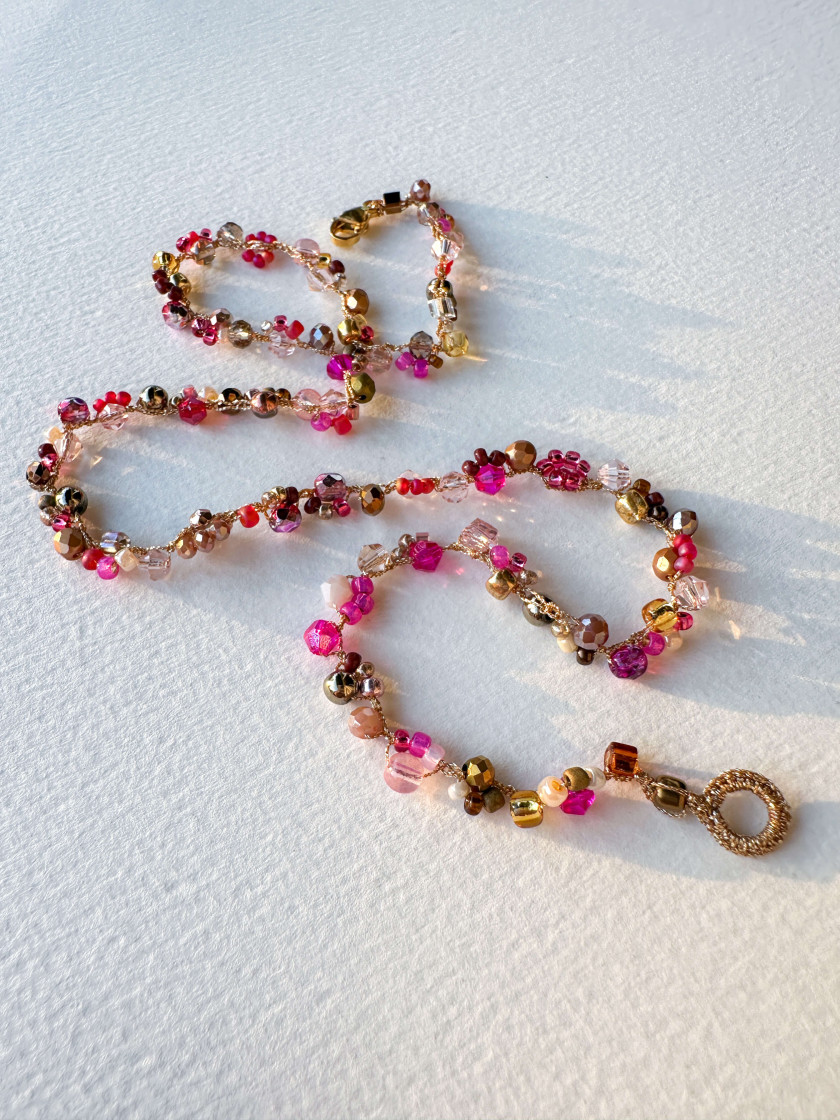 Glass and cristal necklace