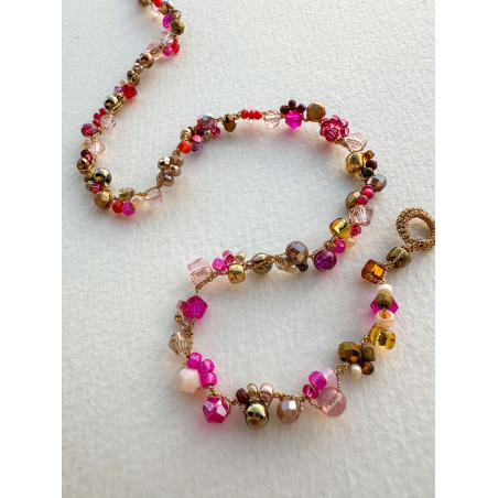 Glass and cristal necklace