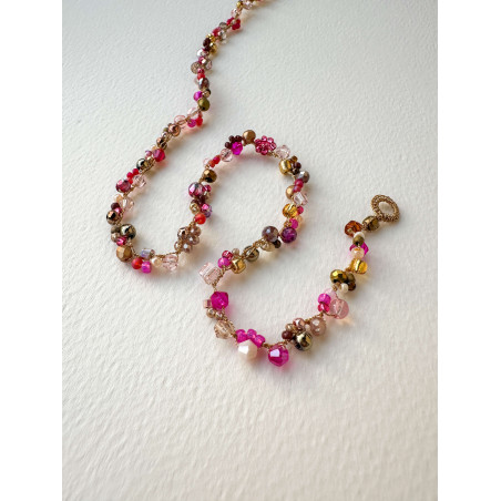 Glass and cristal necklace