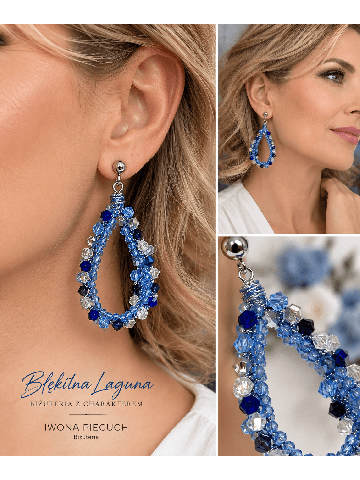 Błękitna Laguna – kolczyki z kryształków handmade | Iwona Piecuch 2