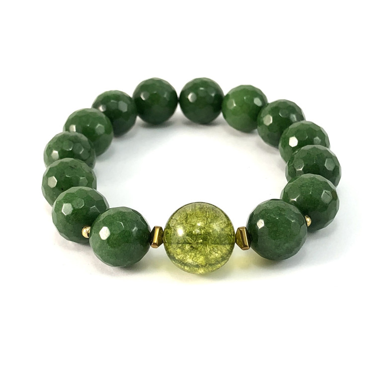 Green agate bracelet